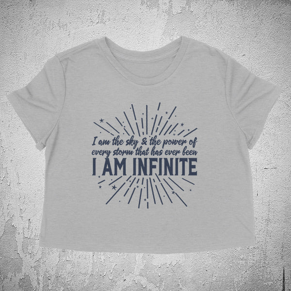 PRE-ORDER -- I AM INFINITE Women's crop shirt