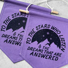 TO THE STARS Colorful Hand Dyed Pin Banner