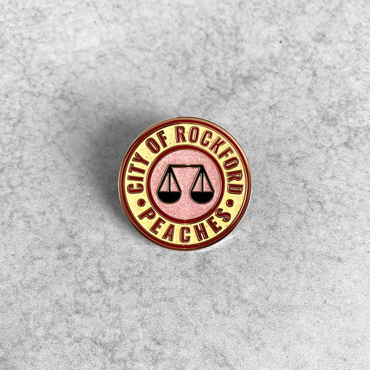 ROCKFORD PEACHES Lapel Pin
