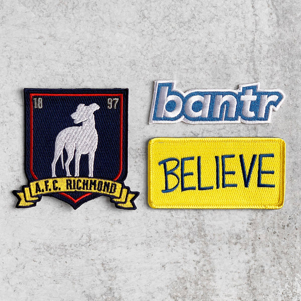 TL BELIEVE/RICHMOND/BANTR Embroidered Patches - choose one or all three!