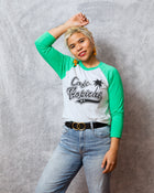 CAFE TROPICAL Unisex 3/4 Sleeve Baseball Shirt