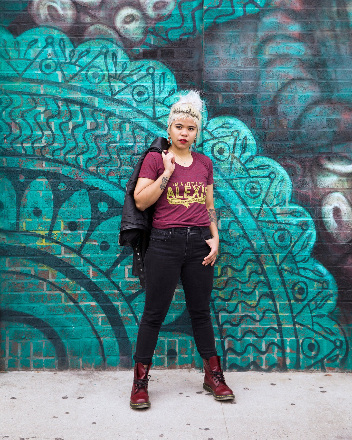 SECONDS SALE -- LITTLE BIT ALEXIS Women/Junior Fitted T-Shirt -- SLIGHTLY IMPERFECT
