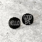 HELLO / GOOD BYE Lapel Pin Collar Chain Set