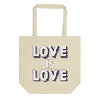 LOVE IS LOVE - ASEXUAL/DEMISEXUAL COLORS Eco Tote Bag