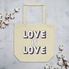 LOVE IS LOVE - ASEXUAL/DEMISEXUAL COLORS Eco Tote Bag