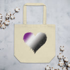 ASEXUAL/DEMISEXUAL SCRIBBLE HEART Eco Tote Bag