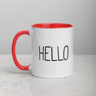 HELLO / GOOD BYE Mug with Color Inside