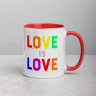LOVE IS LOVE, 2 Mug with Color Inside