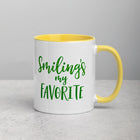SMILING'S MY FAVORITE Mug with Color Inside