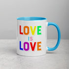 LOVE IS LOVE, 2 Mug with Color Inside