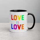 LOVE IS LOVE, 2 Mug with Color Inside
