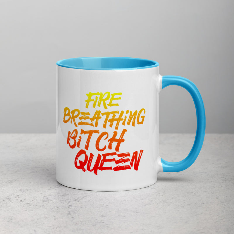 FIRE BREATHING BITCH QUEEN Mug with Color Inside