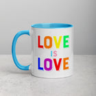 LOVE IS LOVE, 2 Mug with Color Inside