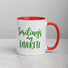 SMILING'S MY FAVORITE Mug with Color Inside