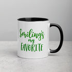 SMILING'S MY FAVORITE Mug with Color Inside