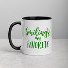 SMILING'S MY FAVORITE Mug with Color Inside