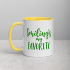 SMILING'S MY FAVORITE Mug with Color Inside