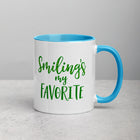 SMILING'S MY FAVORITE Mug with Color Inside