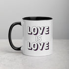 LOVE IS LOVE - ASEXUAL/DEMISEXUAL COLORS Mug with Color Inside
