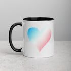 TRANSGENDER SCRIBBLE HEART Mug with Color Inside