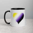 NON-BINARY SCRIBBLE HEART Mug with Color Inside