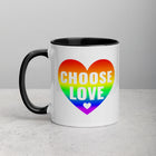 CHOOSE LOVE Mug with Color Inside