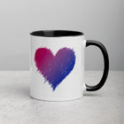 BISEXUAL SCRIBBLE HEART Mug with Color Inside