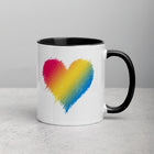 PANSEXUAL SCRIBBLE HEART Mug with Color Inside