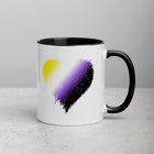 NON-BINARY SCRIBBLE HEART Mug with Color Inside