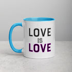 LOVE IS LOVE - ASEXUAL/DEMISEXUAL COLORS 3 Mug with Color Inside