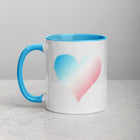 TRANSGENDER SCRIBBLE HEART Mug with Color Inside