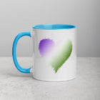 GENDER QUEER SCRIBBLE HEART Mug with Color Inside