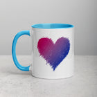 BISEXUAL SCRIBBLE HEART Mug with Color Inside