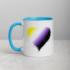 NON-BINARY SCRIBBLE HEART Mug with Color Inside