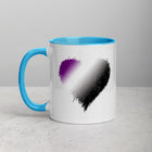 ASEXUAL/DEMISEXUAL SCRIBBLE HEART Mug with Color Inside