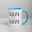 LOVE IS LOVE - ASEXUAL/DEMISEXUAL COLORS Mug with Color Inside