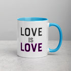 LOVE IS LOVE - ASEXUAL/DEMISEXUAL COLORS 3 Mug with Color Inside