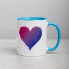 BISEXUAL SCRIBBLE HEART Mug with Color Inside