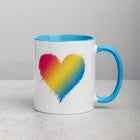 PANSEXUAL SCRIBBLE HEART Mug with Color Inside