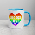 CHOOSE LOVE Mug with Color Inside