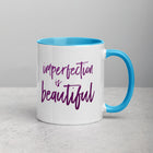 IMPERFECTION IS BEAUTIFUL Mug with Color Inside