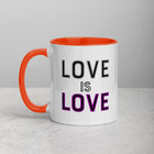 LOVE IS LOVE - ASEXUAL/DEMISEXUAL COLORS 3 Mug with Color Inside