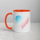 TRANSGENDER SCRIBBLE HEART Mug with Color Inside
