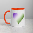 GENDER QUEER SCRIBBLE HEART Mug with Color Inside