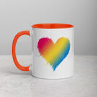 PANSEXUAL SCRIBBLE HEART Mug with Color Inside