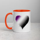 ASEXUAL/DEMISEXUAL SCRIBBLE HEART Mug with Color Inside