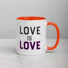 LOVE IS LOVE - ASEXUAL/DEMISEXUAL COLORS 3 Mug with Color Inside