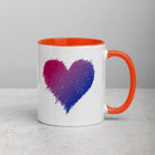 BISEXUAL SCRIBBLE HEART Mug with Color Inside