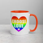 CHOOSE LOVE Mug with Color Inside