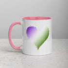 GENDER QUEER SCRIBBLE HEART Mug with Color Inside